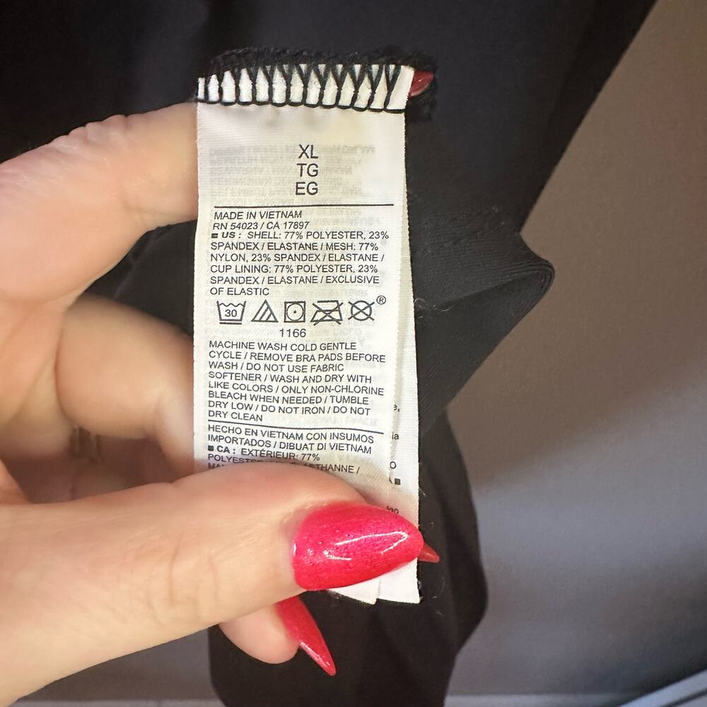 Old Navy Black PowerSoft GoDry Spaghetti Strap Racer-Back Mini Dress Size XL - Picture 5 of 6